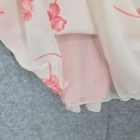 VTG Jessica Howard Petites Dress Women Size 14P Sleeveless Overlay Sheath Floral - Picture 8 of 10